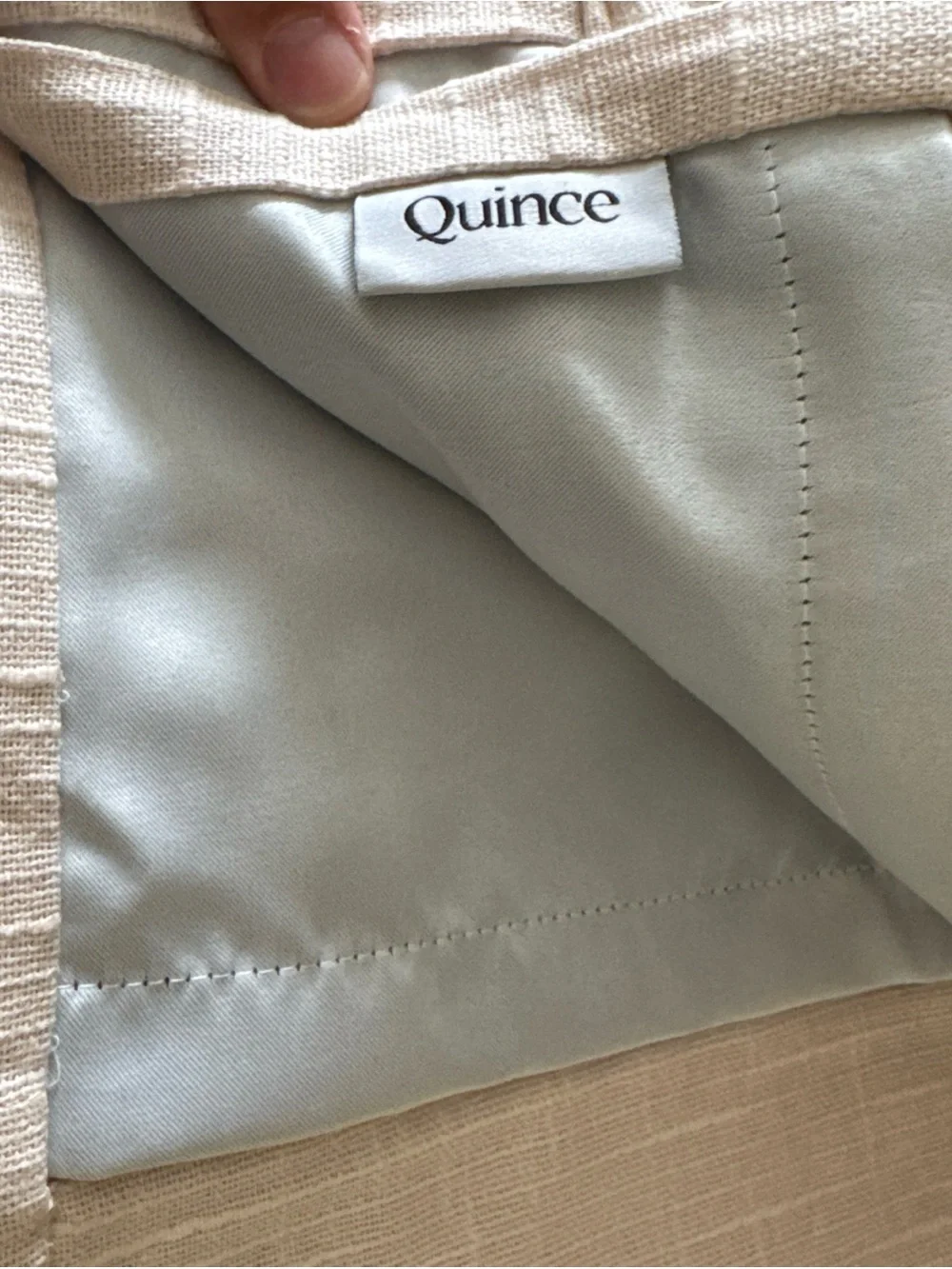 New Quince 100% Cotton Slub Room Darkening Curtain Panel 48 x 84” Natural